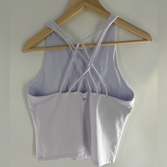 Fabletics Strappy Built-In Bra Tank Lilac Whisper Fitness Gym Padded Medium - Picture 6 of 7